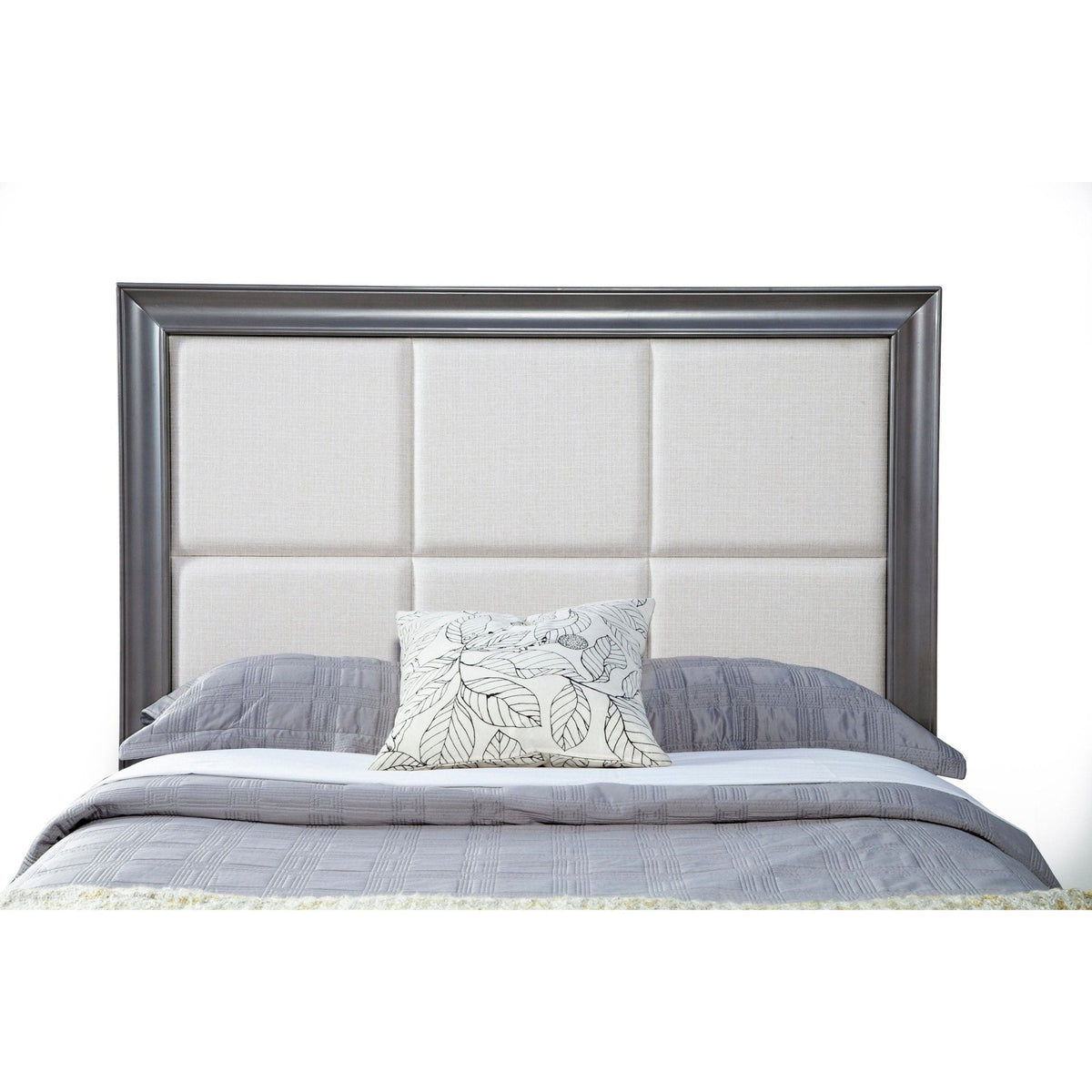 Lorraine Standard King Storage Footboard Platform Bed, Dark Grey