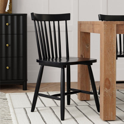 Lyra Set of 2 Side Chairs, Black
