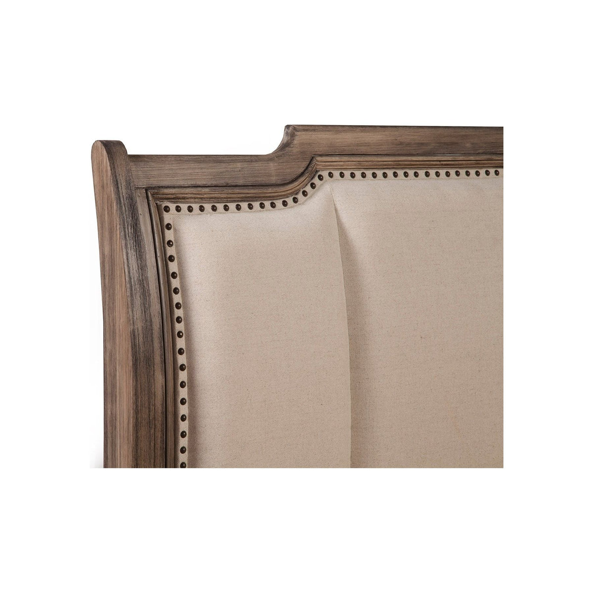 Melbourne Queen Sleigh Bed w/Upholstered Headboard, French Truffle