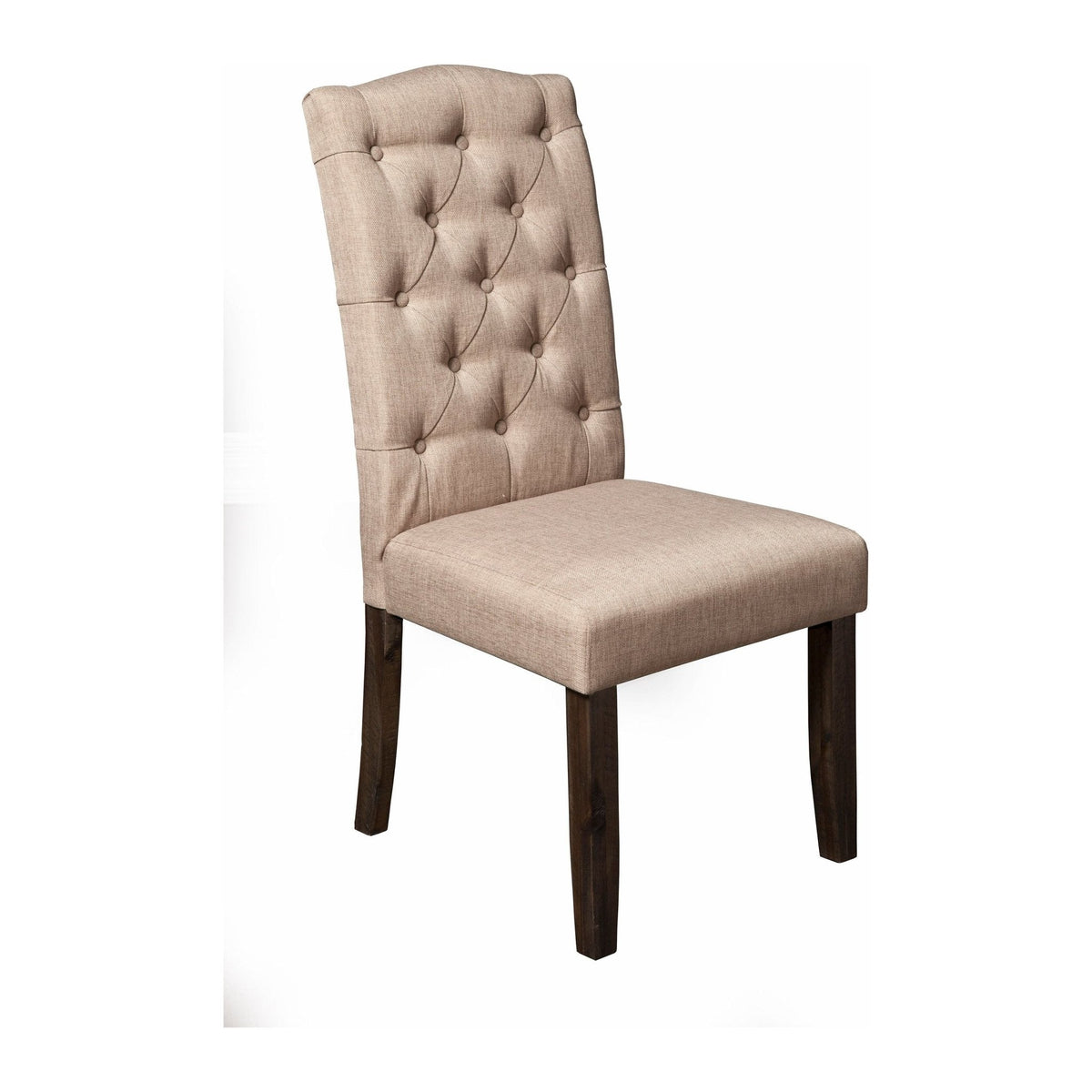Newberry Set of 2 Button Tufted Parson Chairs, Salvaged Grey