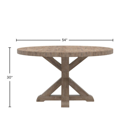 Newberry Round Dining Table, Weathered Natural