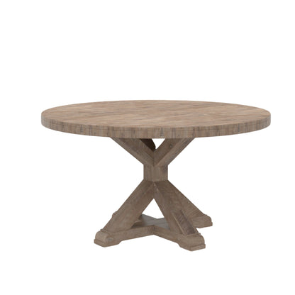 Newberry Round Dining Table, Weathered Natural