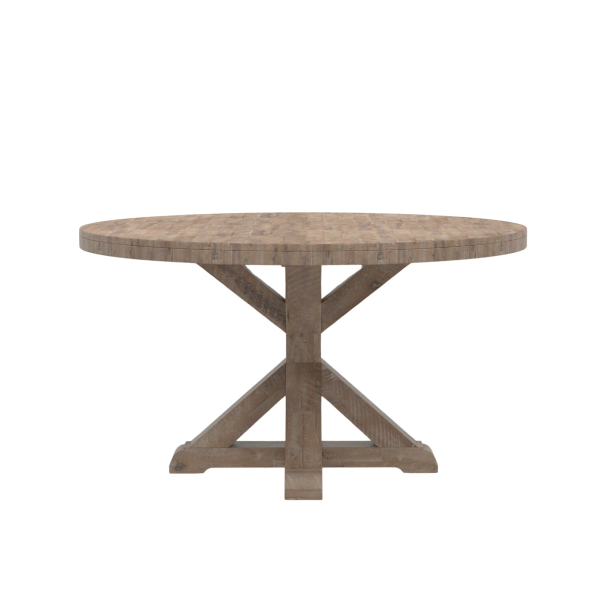 Newberry Round Dining Table, Weathered Natural