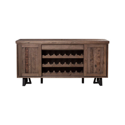 Prairie Sideboard with Wine Holder, Natural/Black