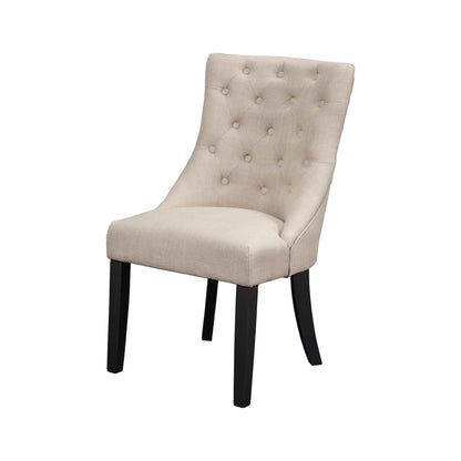 Prairie Set of 2 Upholstered Side Chairs, Cream Linen