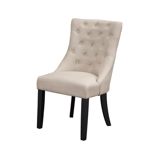 Prairie Set of 2 Upholstered Side Chairs, Cream Linen