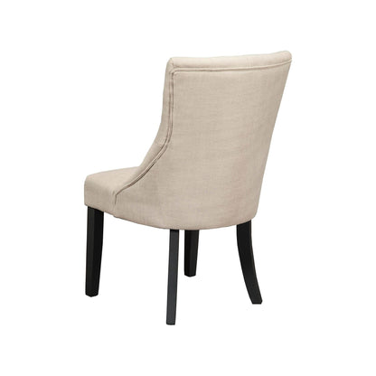 Prairie Set of 2 Upholstered Side Chairs, Cream Linen