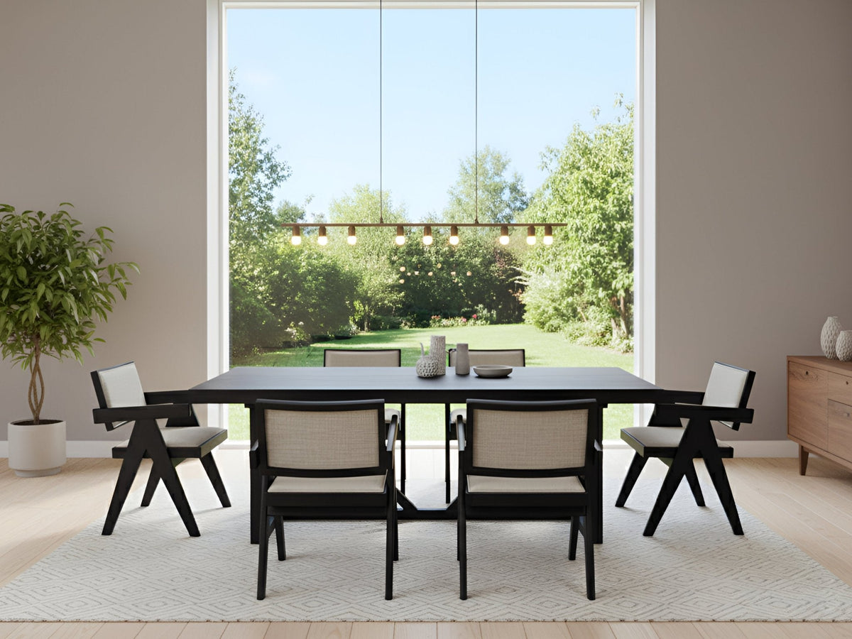 Raquel  Rectangular Dining Table, Black