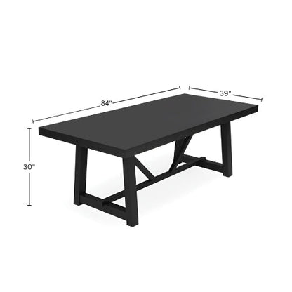 Raquel  Rectangular Dining Table, Black
