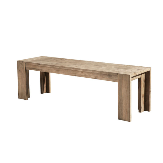 Seashore Dining Bench, Antique Natural