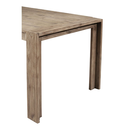Seashore Fixed Top Dining Table, Antique Natural