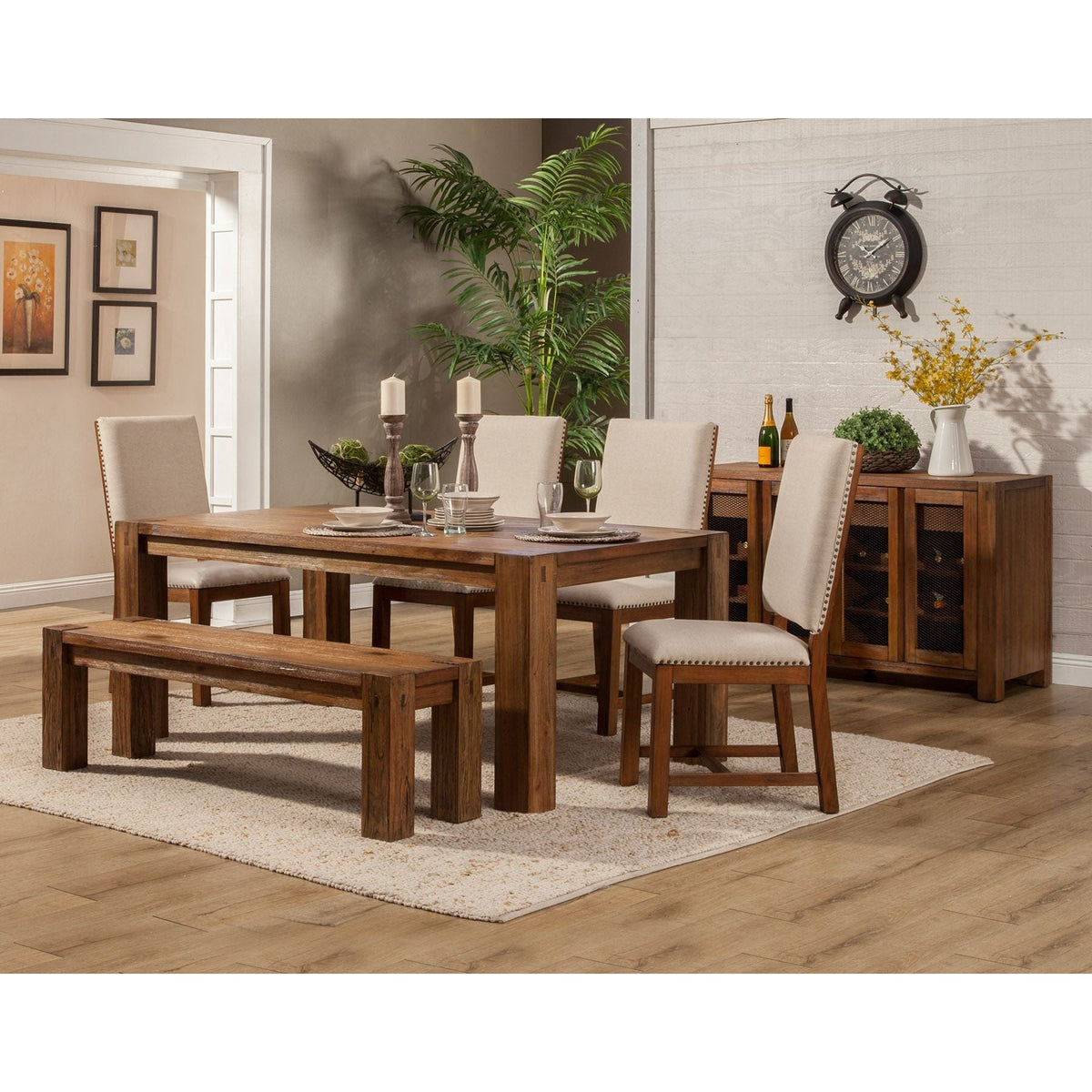 Shasta Set of 2 Upholstered Side Chairs, Salvaged Natural