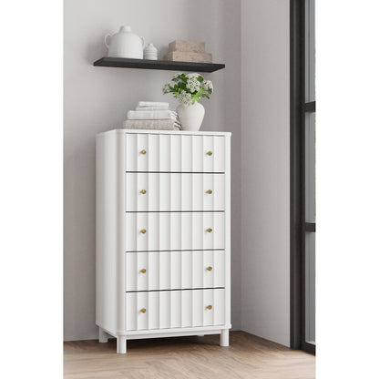 Stapleton 5 Drawer Chest, White