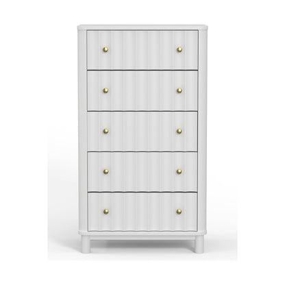 Stapleton 5 Drawer Chest, White