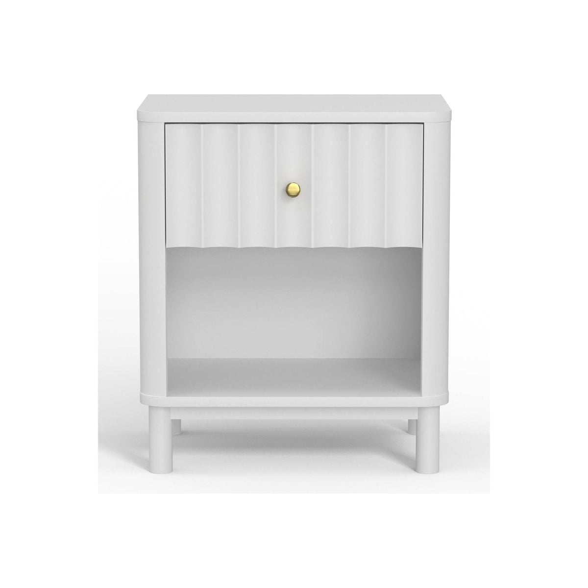 Stapleton 1 Drawer Nightstand, White