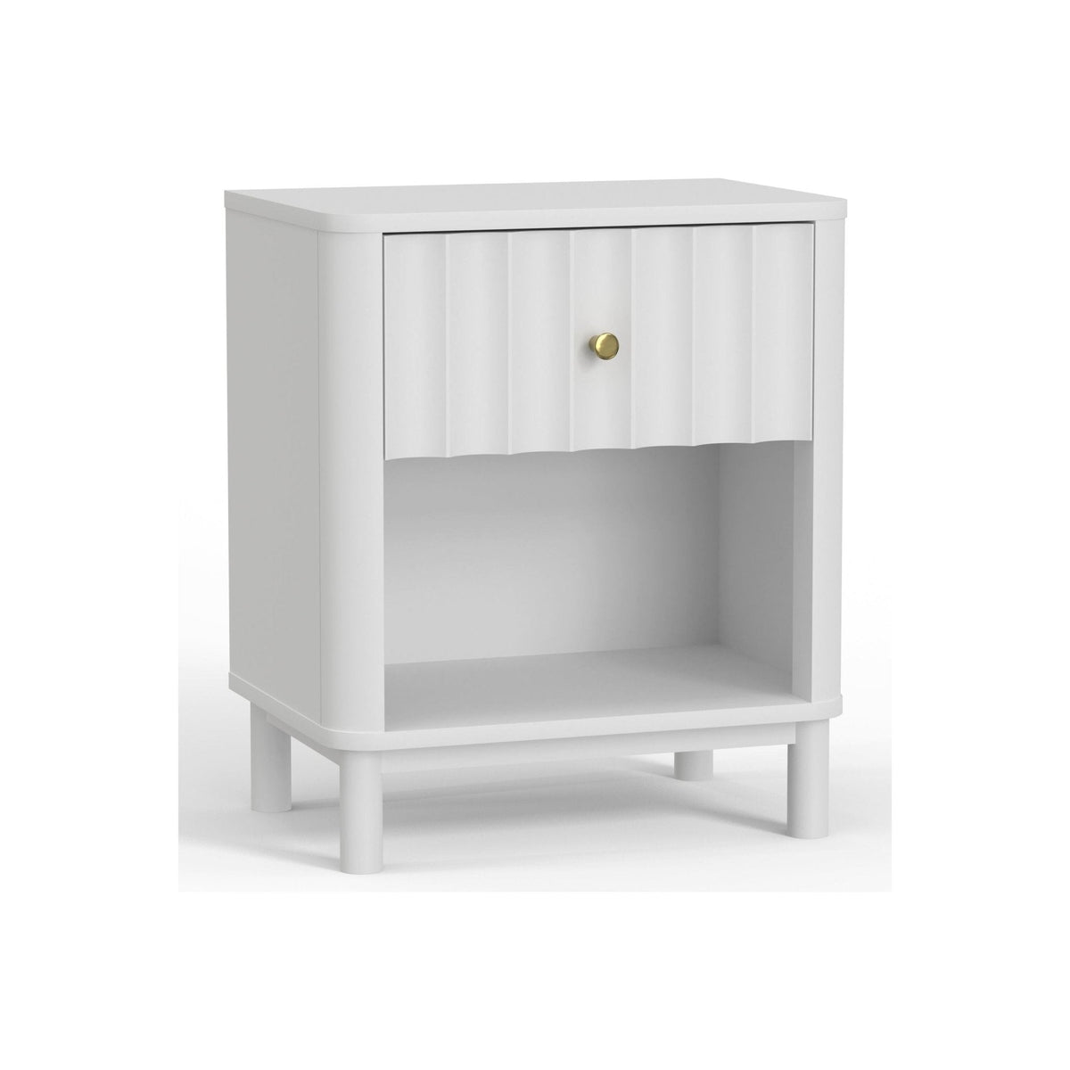 Stapleton 1 Drawer Nightstand, White