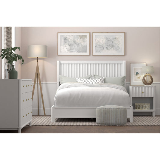Stapleton Full Panel Bed, White