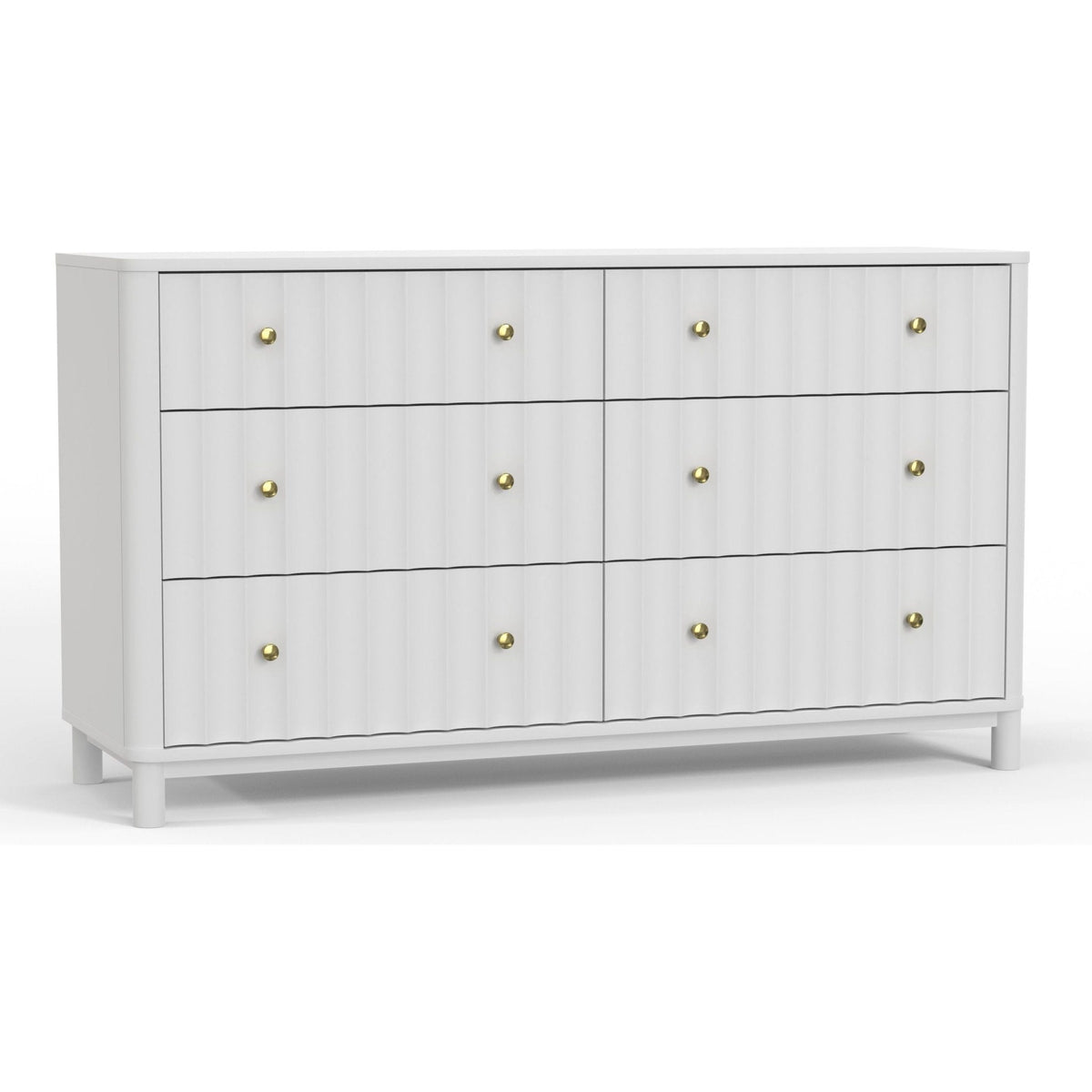 Stapleton 6 Drawer Dresser, White