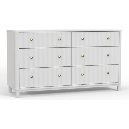 Stapleton 6 Drawer Dresser, White