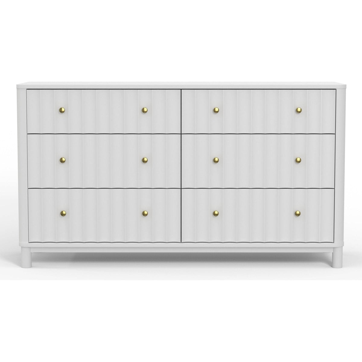 Stapleton 6 Drawer Dresser, White