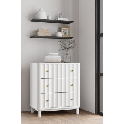 Stapleton 3 Drawer Small Chest, White