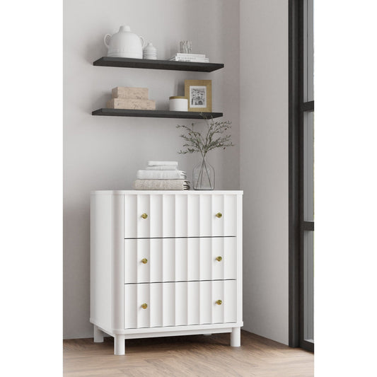 Stapleton 3 Drawer Small Chest, White