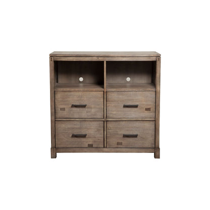 Sydney 4 Drawer TV Media Chest, Weathered Grey