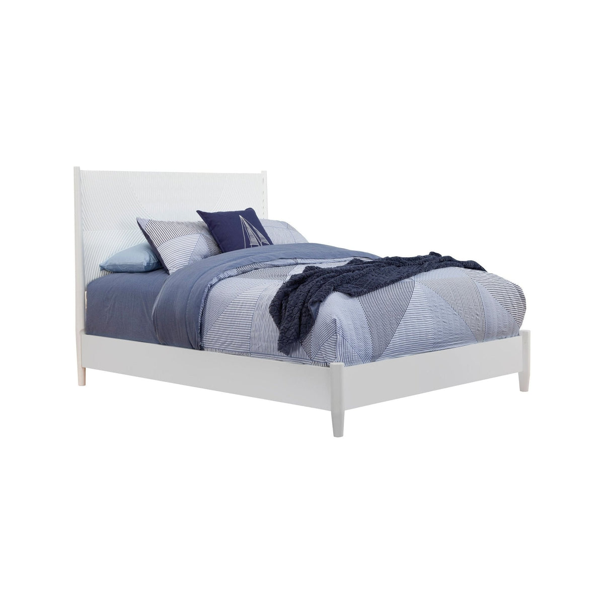 Tranquility Full Panel Bed, White