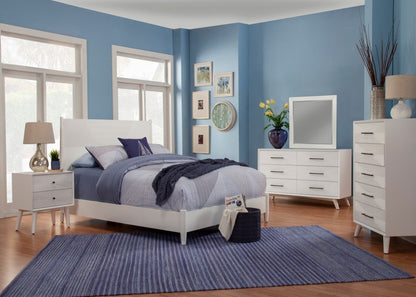 Tranquility California King Panel Bed, White