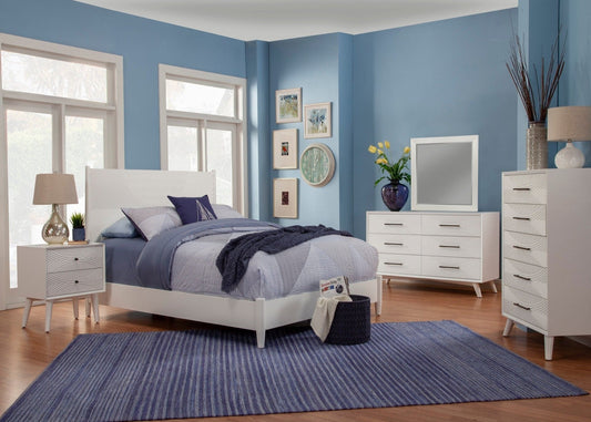 Tranquility California King Panel Bed, White