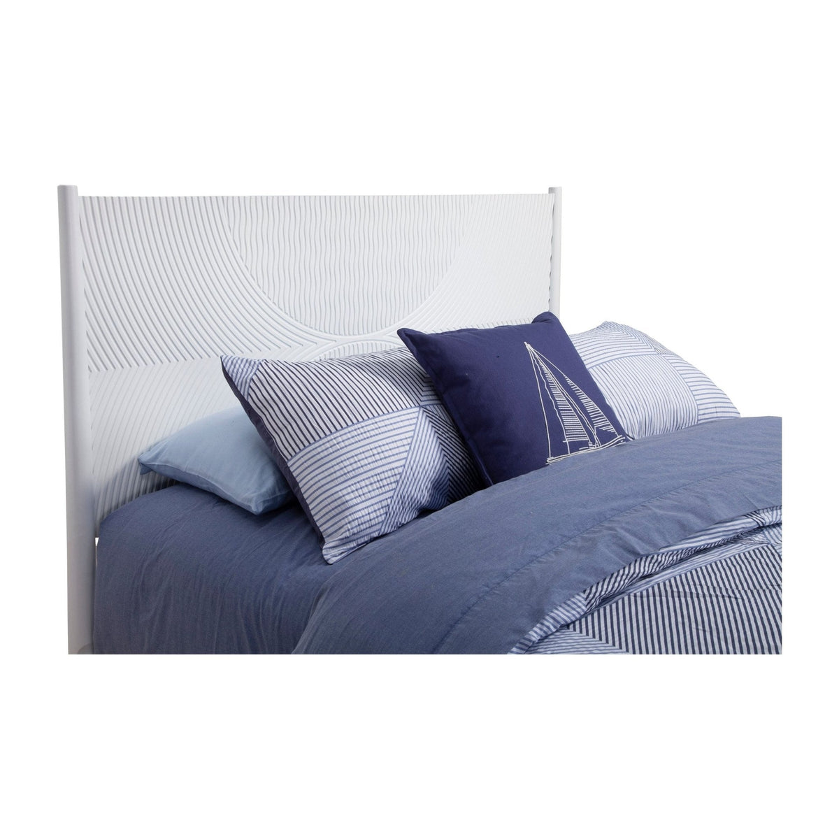 Tranquility Queen Panel Bed, White