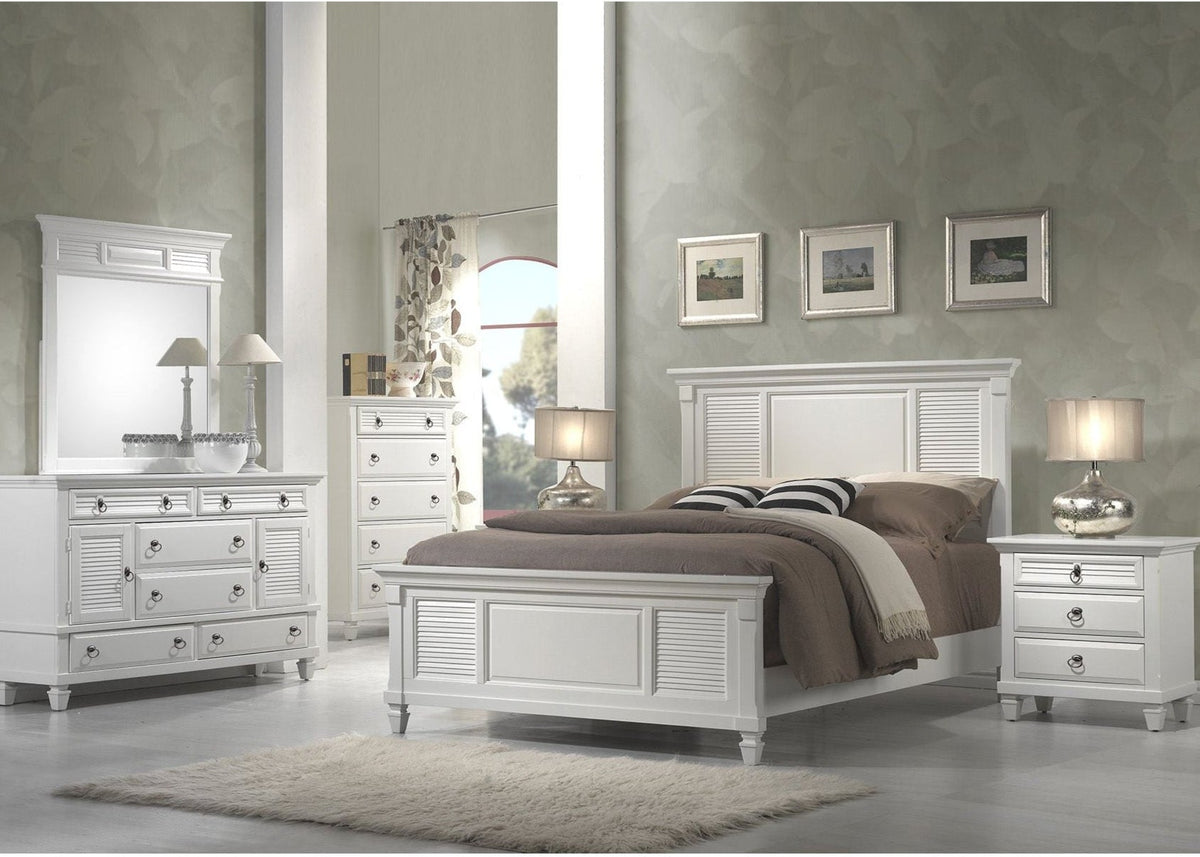 Winchester 6 Drawer Dresser w/2 Cabinets, White