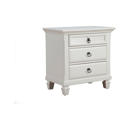 Winchester 3 Drawer Nightstand, White