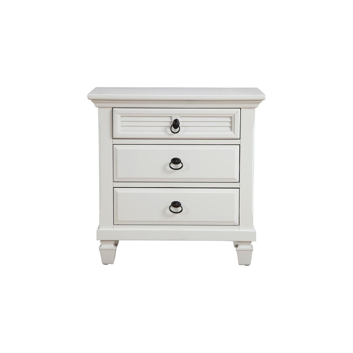 Winchester 3 Drawer Nightstand, White